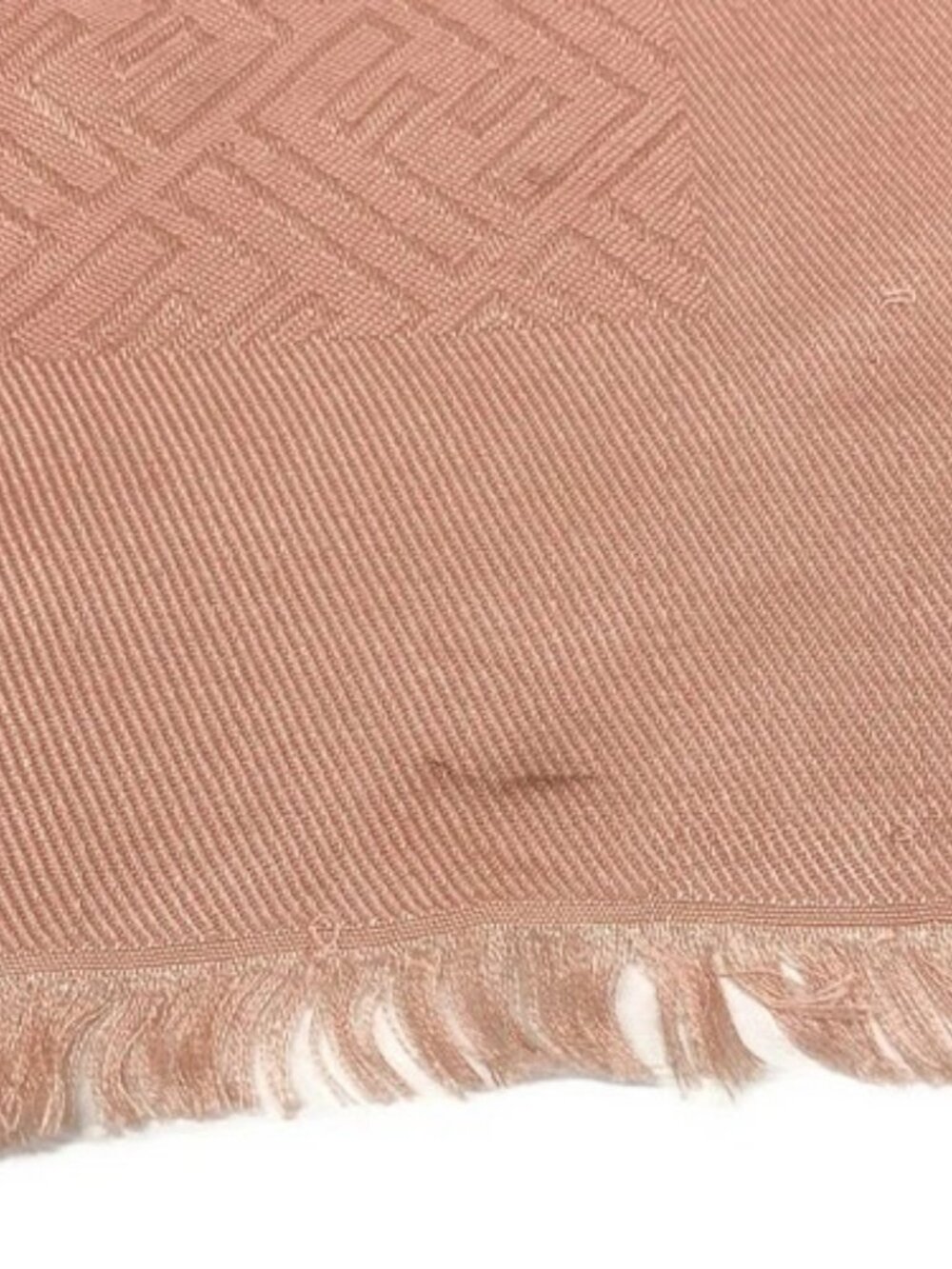 FENDI Zucca FXT924 Pink Silk Wool Scarf - Picture 4 of 6